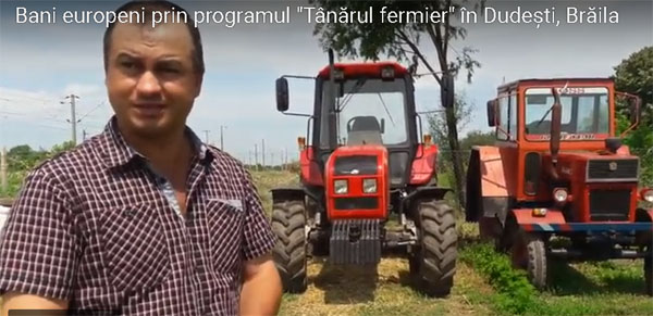 Profesor de matematica, devenit fermier cu ajutorul fondurilor europene. Munceste singur 60 ha la Dudesti (Braila)