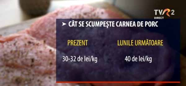 Carnea de porc, tot mai scumpa de la o saptamana la alta. Prognoza pentru lunile urmatoare: 40 lei/kg!