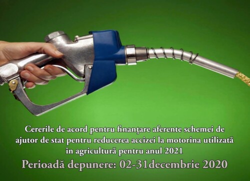 APIA: In decembrie se depun cererile pentru sprijinul la motorina pentru anul 2021!
